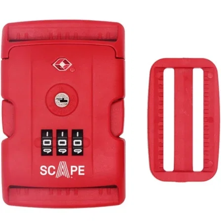 Scape Travel Correa para maleta con combinación E0121 roja